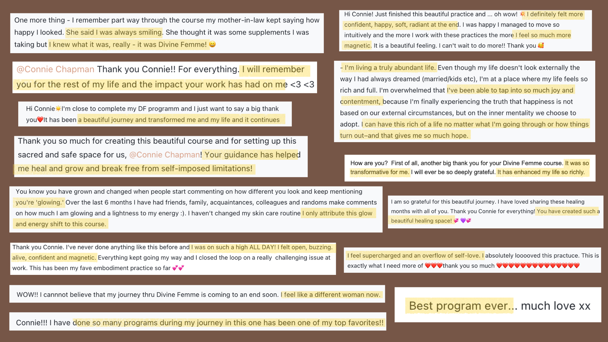 [2026 DIVINE FEMME] Client Words